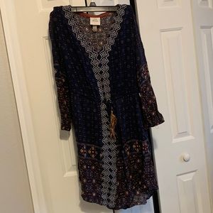 Bohemian style tie waist dress. Size small